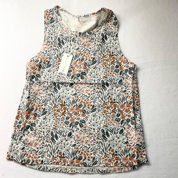 NWT RYLEE CRU TANK / FLOWER FIELD top cotton GIRL blue red SZ10-12y - Picture 2 of 5
